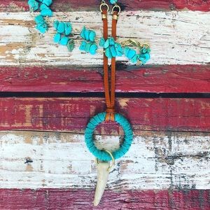 Elk and Stone Necklace